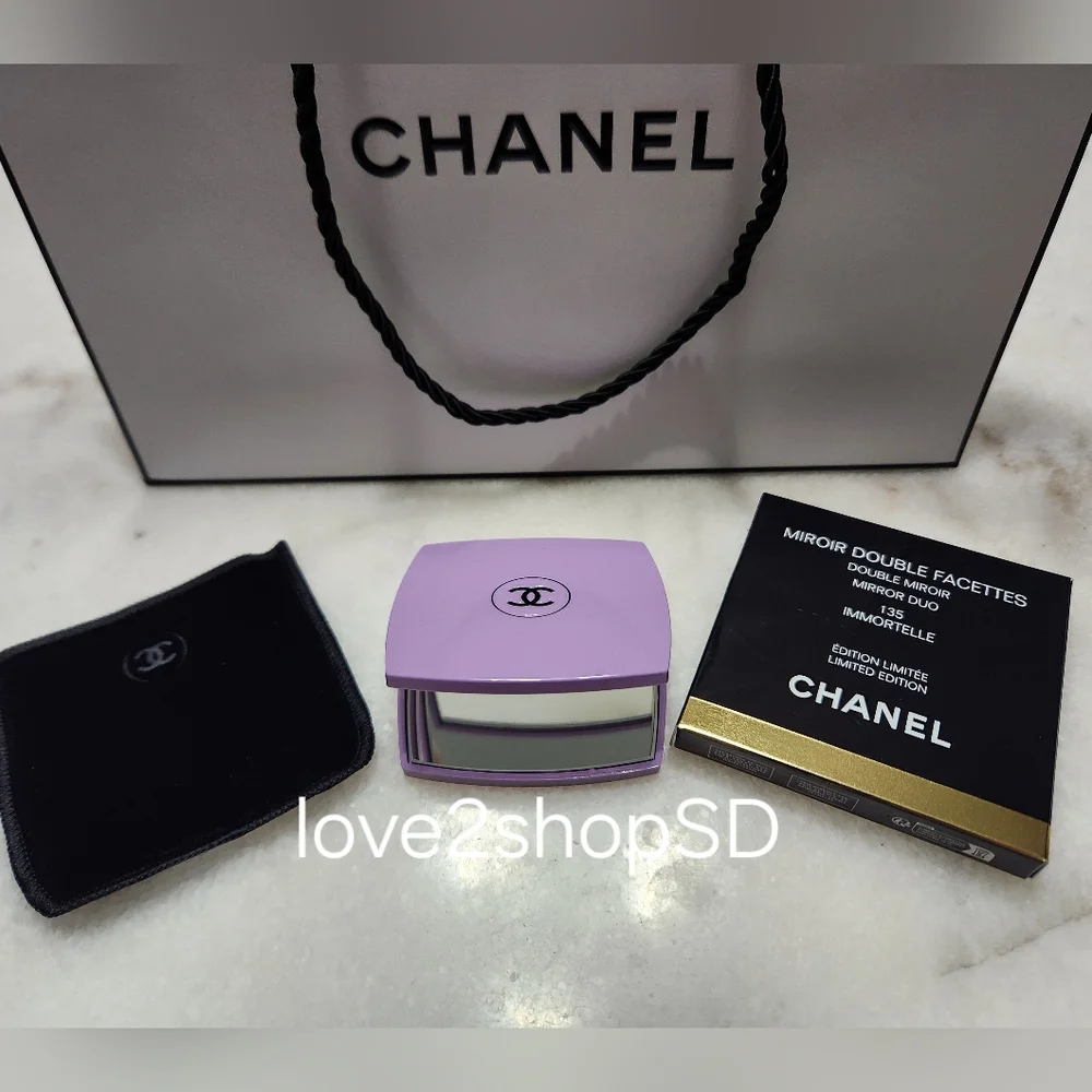 CHANEL 135 IMMORTELLE DOUBLE MIRROR MIROIR DOUBLE FACETTES 135 Purple Limited Ed - Picture 1 of 7